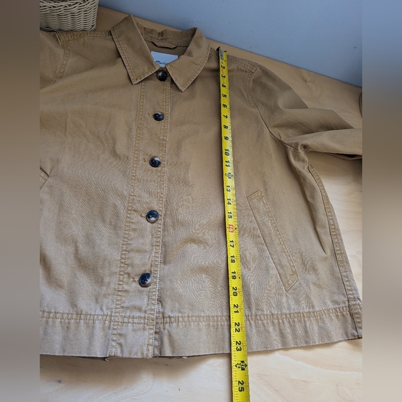 MADEWELL Plus Size Military Loose Fit Jacket Size XXL 100% Cotton Yellow/Tan - Picture 11 of 11